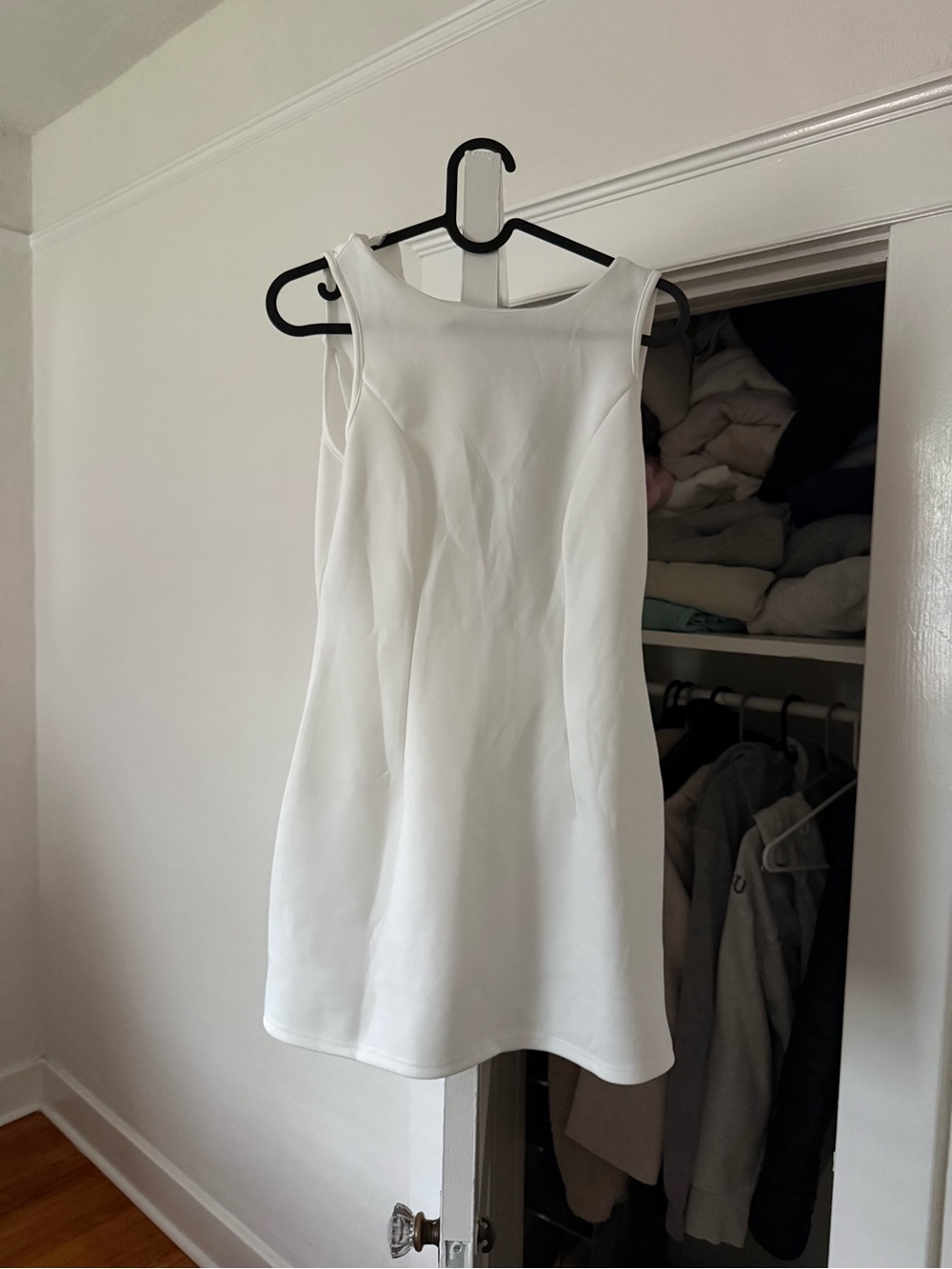 Classic Sleeveless White Dress